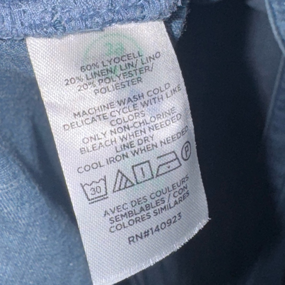 LOFT Chambray Blue Denim Shirt Dress - Picture 4 of 4